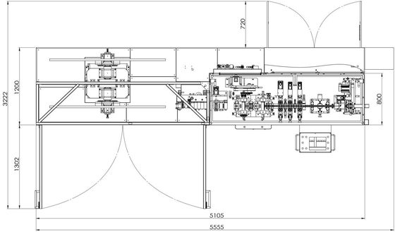 350-800mm kernhoogte. Finvorming + kernassemblage. Volledig automatische productielijn.